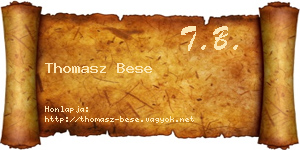 Thomasz Bese névjegykártya